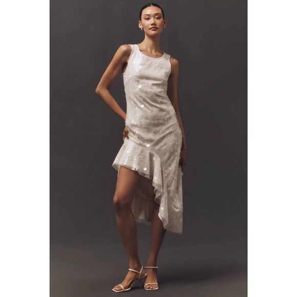 Siempre x Anthropologie Cloud Dancer Payette Dress Sz. 2X - Picture 2 of 8